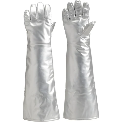 High temperature hand gloves and arm sleeves for furnace operators
