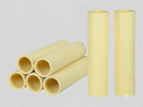 Alumax felt roller close-up showing PBO Kevlar composition layers